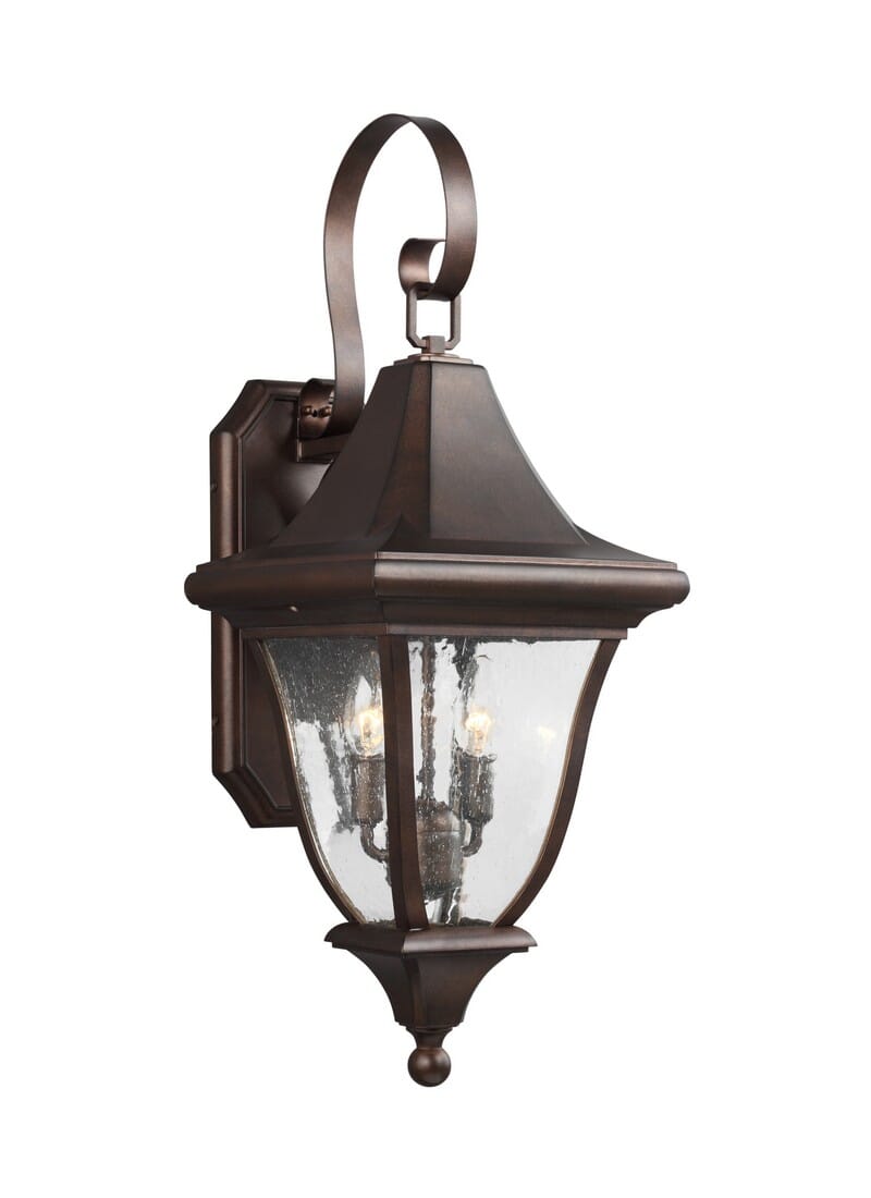 Feiss Oakmont 26.5" 2-Light Outdoor Wall Lantern in Patina Bronze