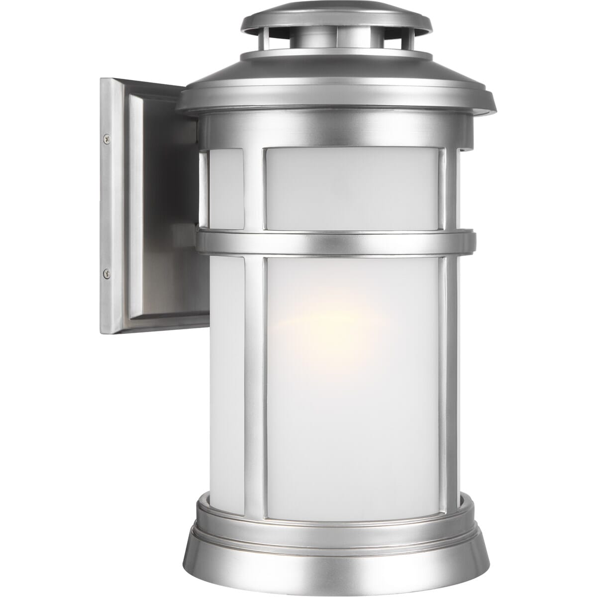 Feiss Newport 15.88" Outdoor Wall Lantern in Painted Brushed Steel