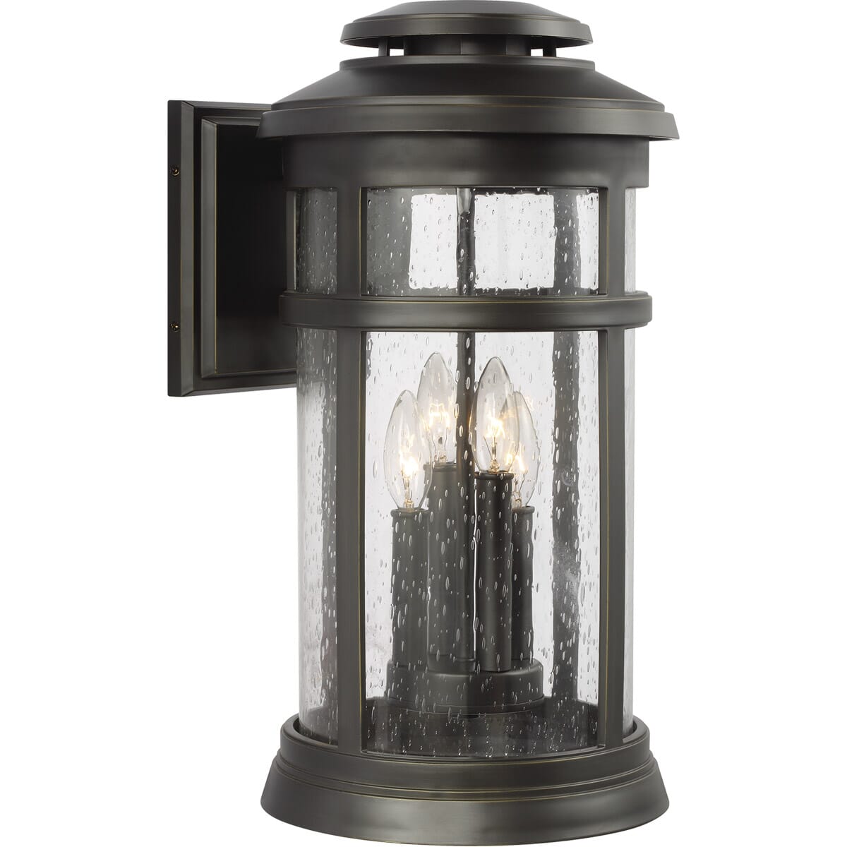 Feiss Newport 4-Light Wall Lantern in Antique Bronze