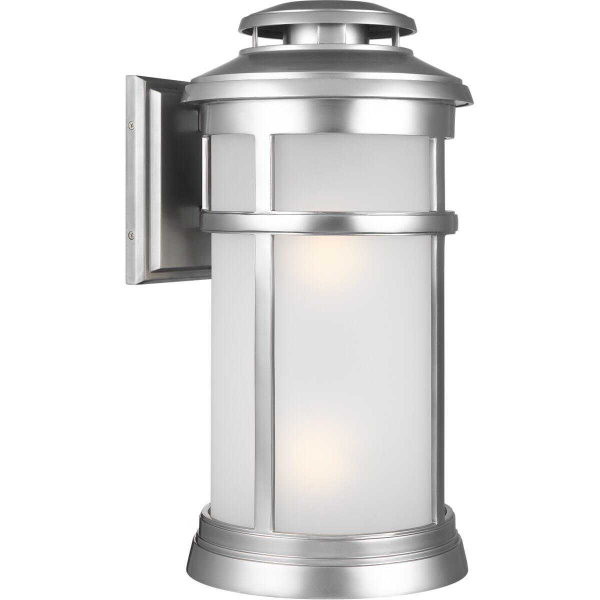 Feiss Newport 19.88" Outdoor Wall Lantern in Painted Brushed Steel