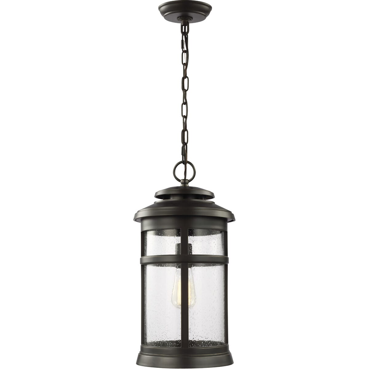 Feiss Newport 1-Light Hanging Lantern in Antique Bronze