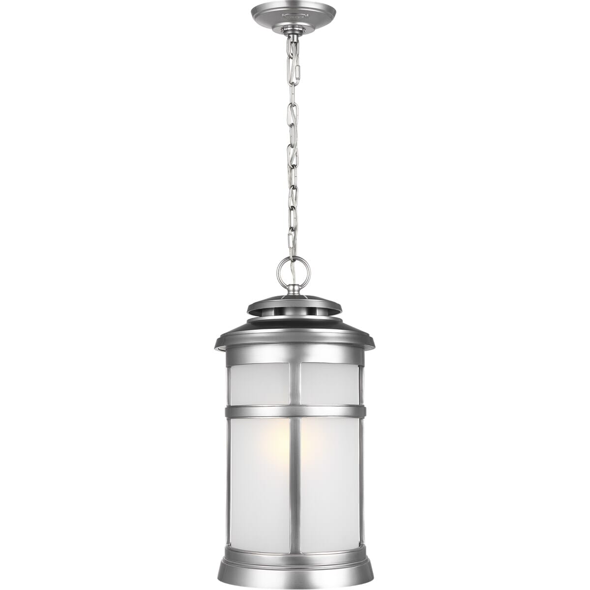 Feiss Newport 18.5" Outdoor Hanging Lantern in Painted Brushed Steel