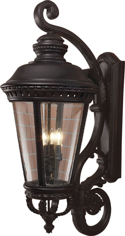 Feiss Castle Collection Outdoor Wall Lantern in Black