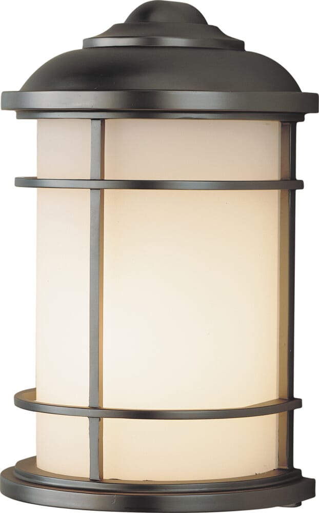 Feiss Lighthouse Wall 7" Mount Lantern in Bronze Finish