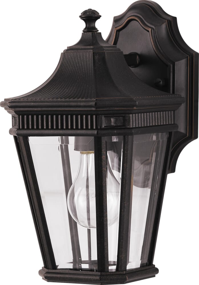 Feiss Cotswold Lane 11.5" Outdoor Wall Lantern in Grecian Bronze Finish