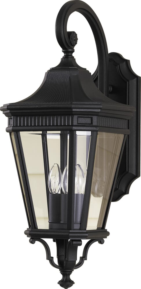 Feiss Cotswold Lane Collection 10" Outdoor Lantern - Black