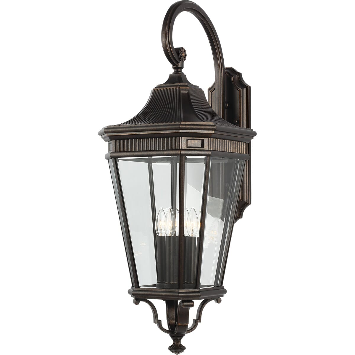 Feiss Cotswold Lane 36" 4-Light Wall Lantern in Grecian Bronze