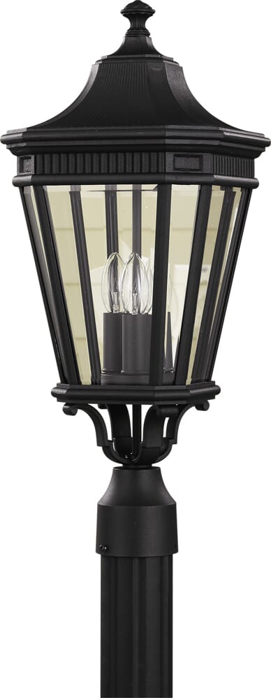 Feiss Cotswold Lane Collection 10" Outdoor Lantern in Black Finish