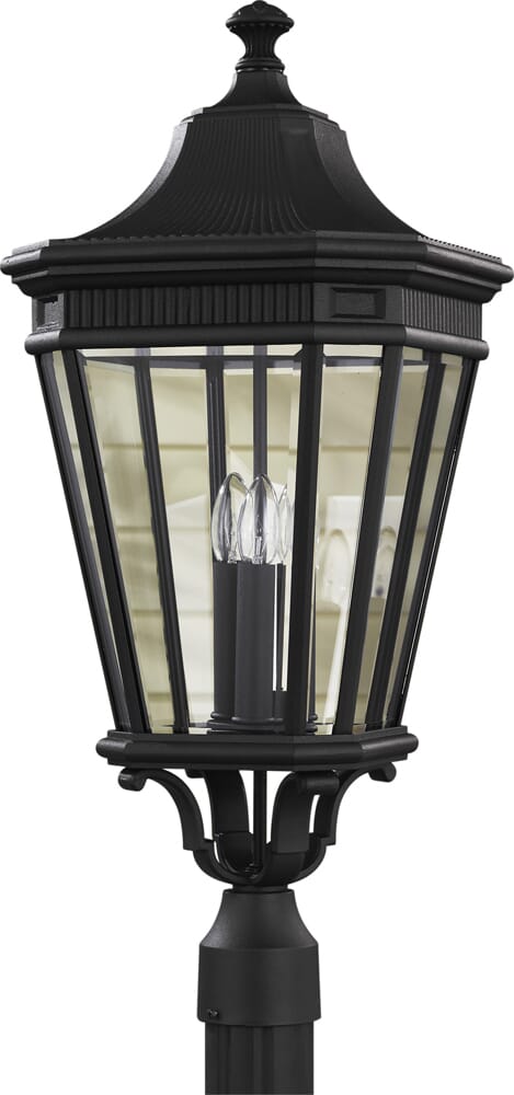 Feiss Cotswold Lane Collection 12" Outdoor Lantern in Black Finish