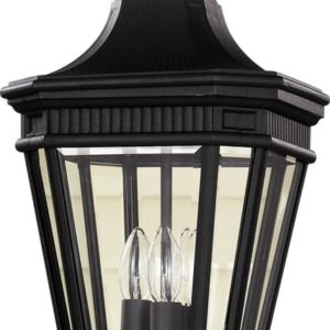 Feiss Cotswold Lane Collection 10" Outdoor Lantern - Black Finish