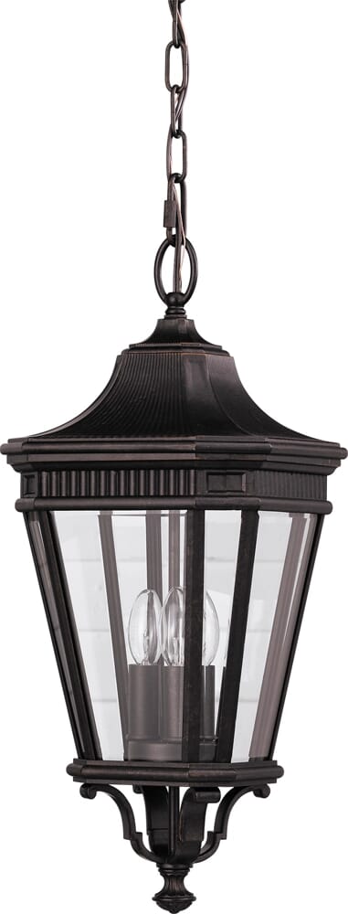 Feiss Cotswold Lane Collection 10" Outdoor Lantern in Bronze Finish