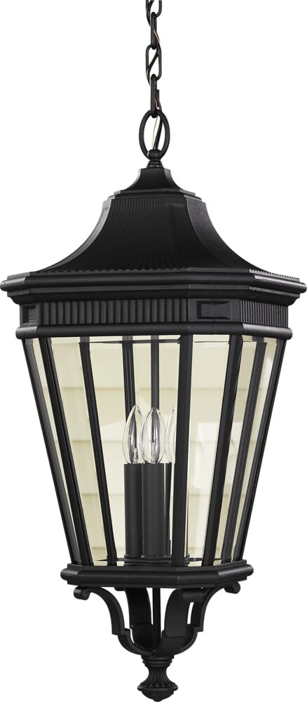 Feiss Cotswold Lane Collection 12" Outdoor Lantern in Black