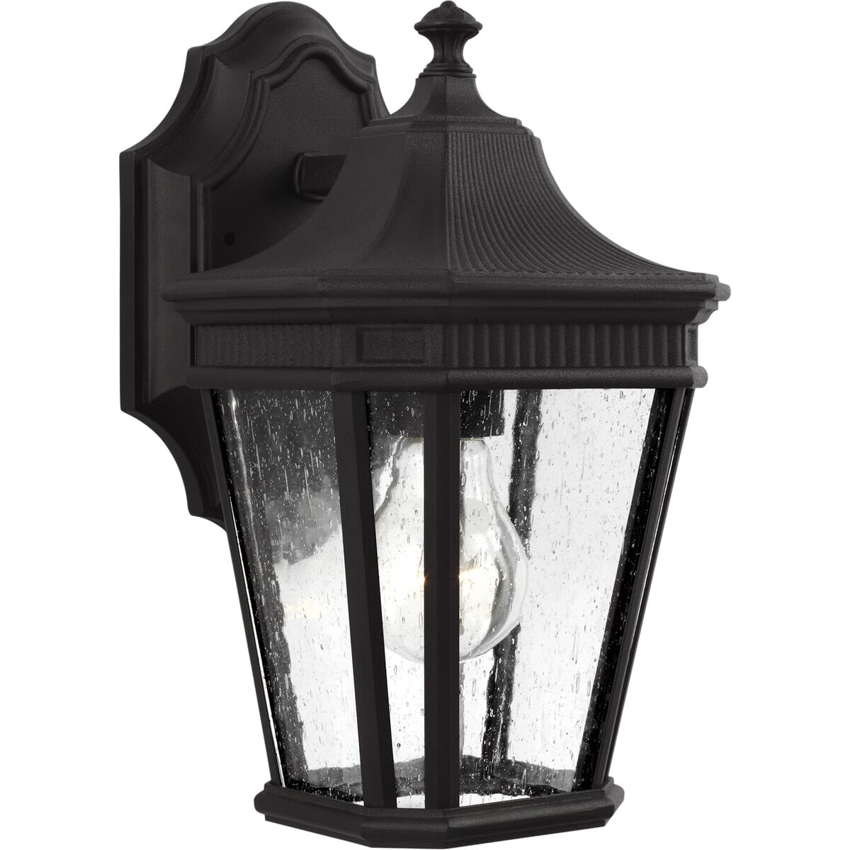 Feiss Cotswold Lane 11.5" Outdoor Wall Lantern in Black