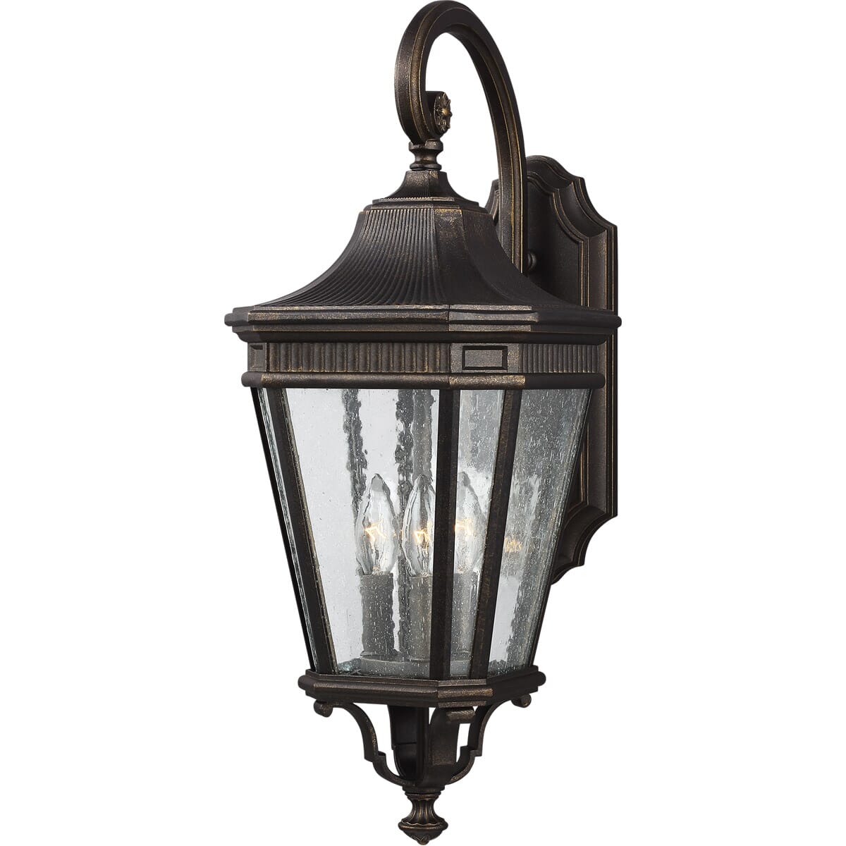 Feiss Cotswold Lane 23" 3-Light Wall Lantern in Grecian Bronze