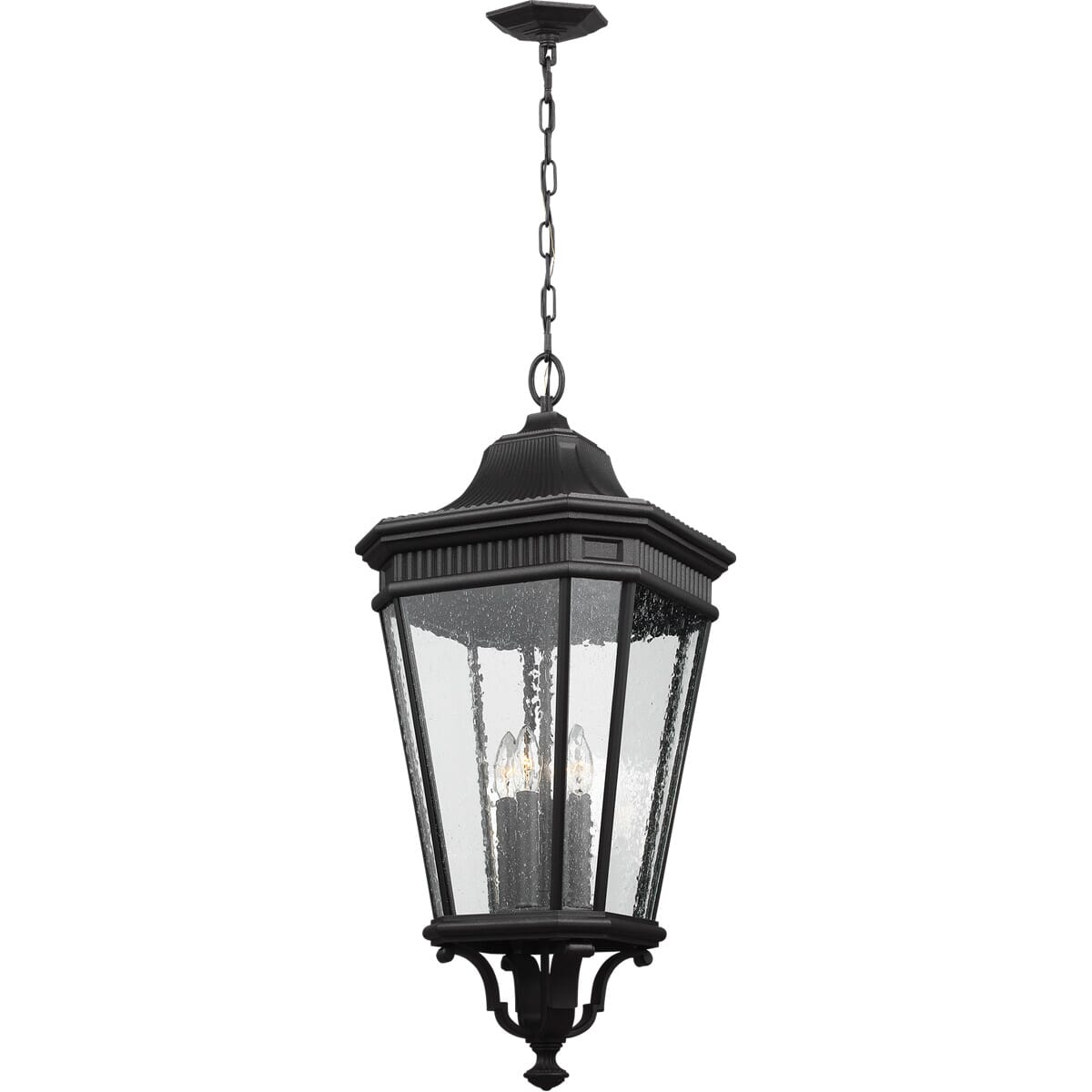 Feiss Cotswold Lane 4-Light Hanging Lantern in Black