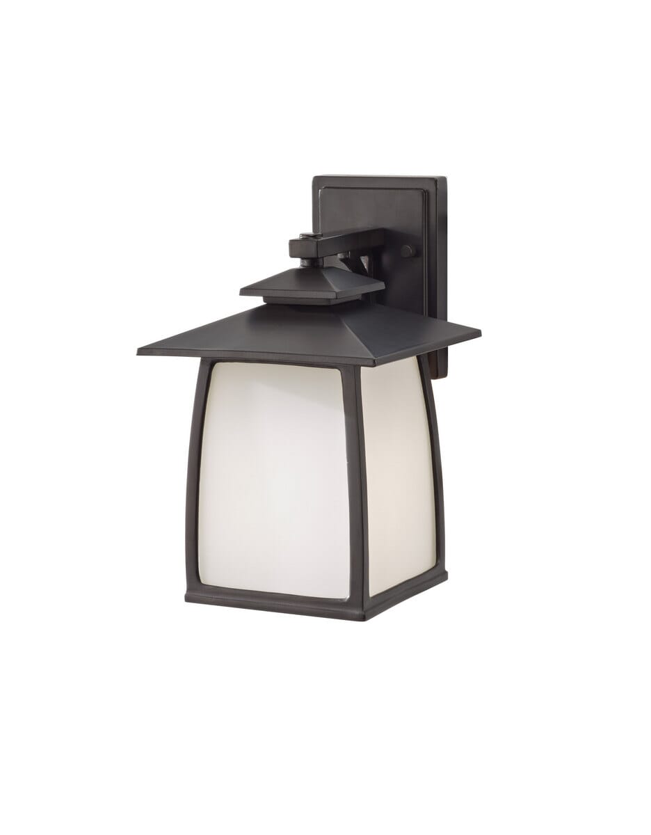 Sea Gull Lighting Wright House 12-5" Outdoor Wall Lantern in Oil Rubbed Bronze