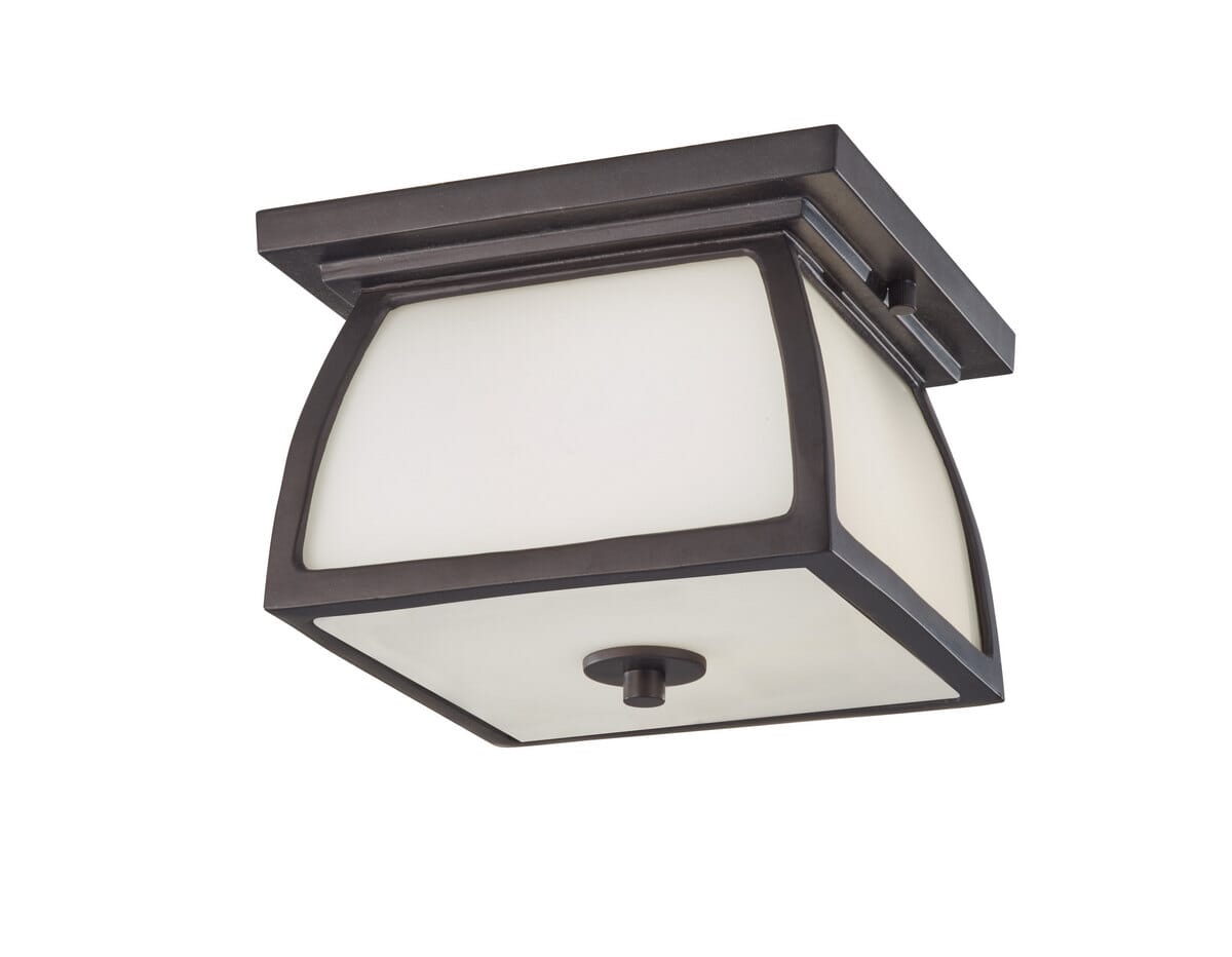 Sea Gull Lighting Wright House 2-Light Outdoor Ceiling Light in Oil Rubbed Bronze