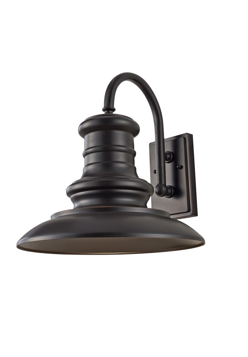 Feiss Redding Station  Outdoor 15.625" Wall Light in Restoration Bronze Finish