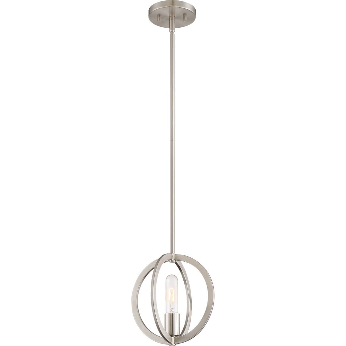 Quoizel Orion 9" Mini Pendant in Brushed Nickel