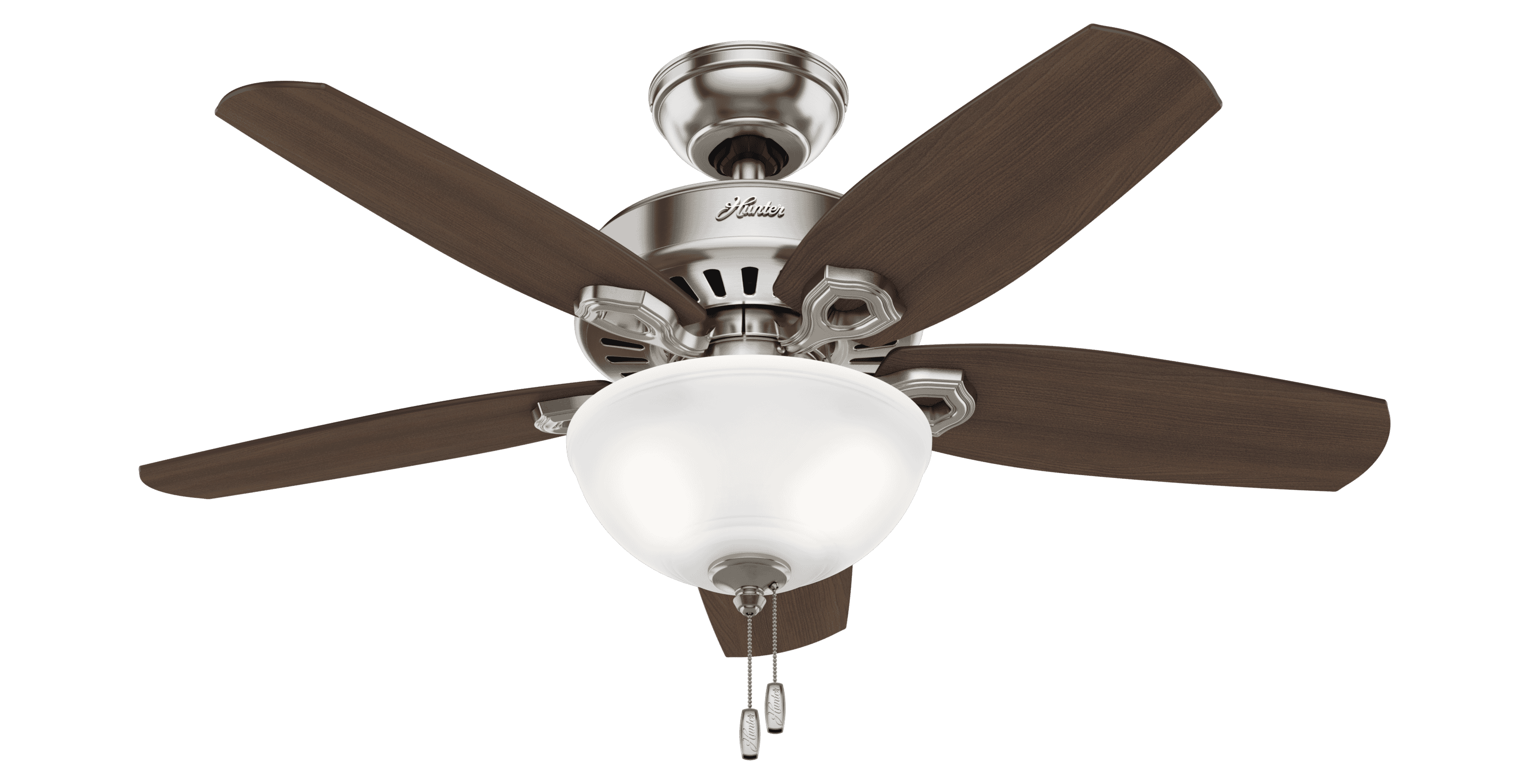 Hunter Builder 2-Light 42" Indoor Ceiling Fan in Brushed Nickel