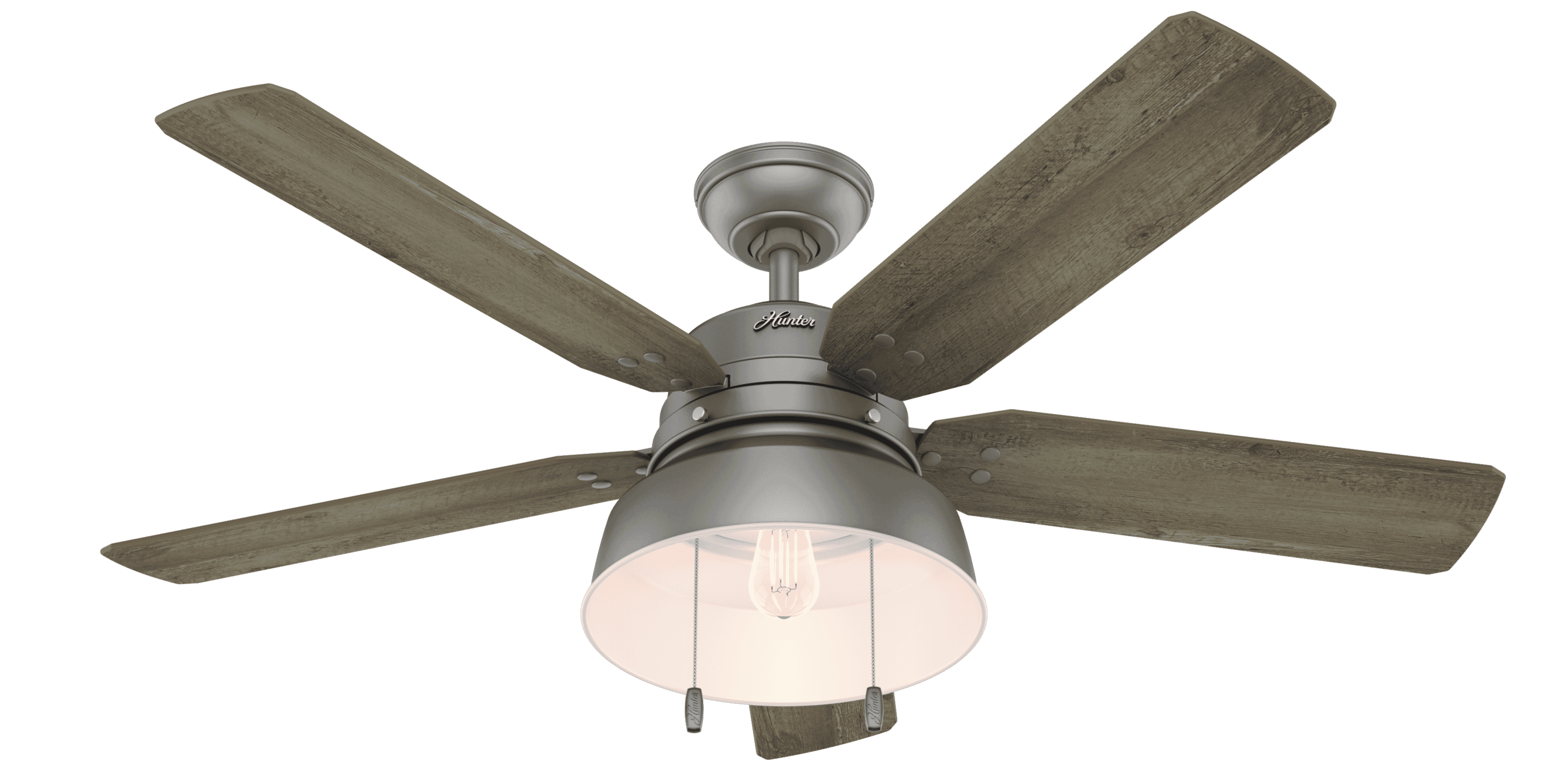 Hunter Mill Valley 52" Indoor/Outdoor Ceiling Fan in Matte Silver