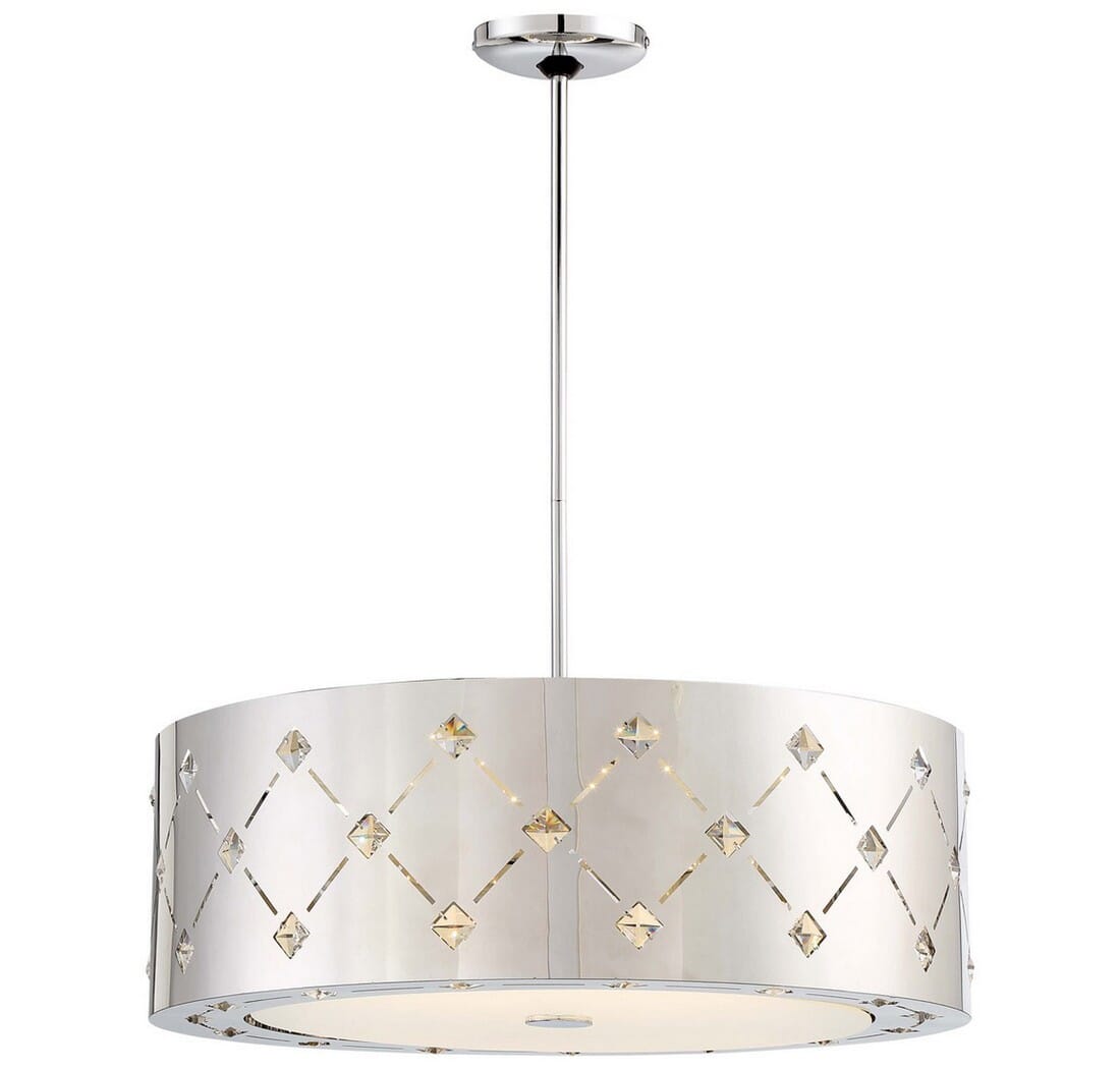 George Kovacs Crowned 23" Pendant Light in Chrome