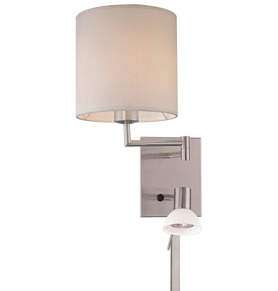 George Kovacs George's Reading Room 16" Wall Lamp in Brushed Nickel