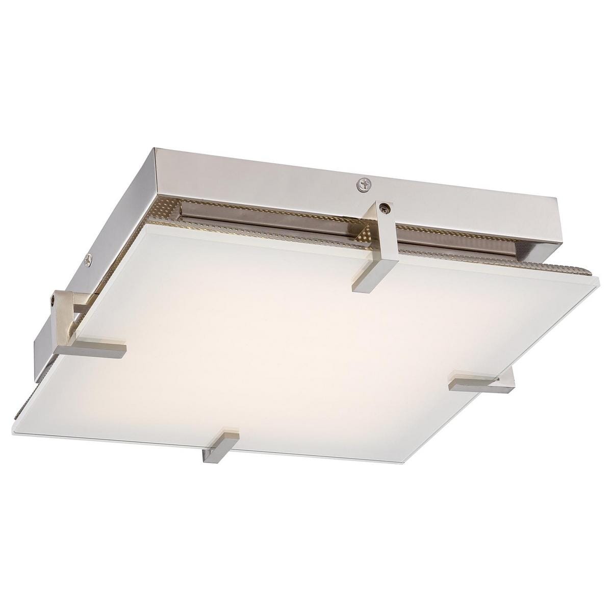 George Kovacs Hooked 14" LED Flush Ceiling Light in Polished Nickel