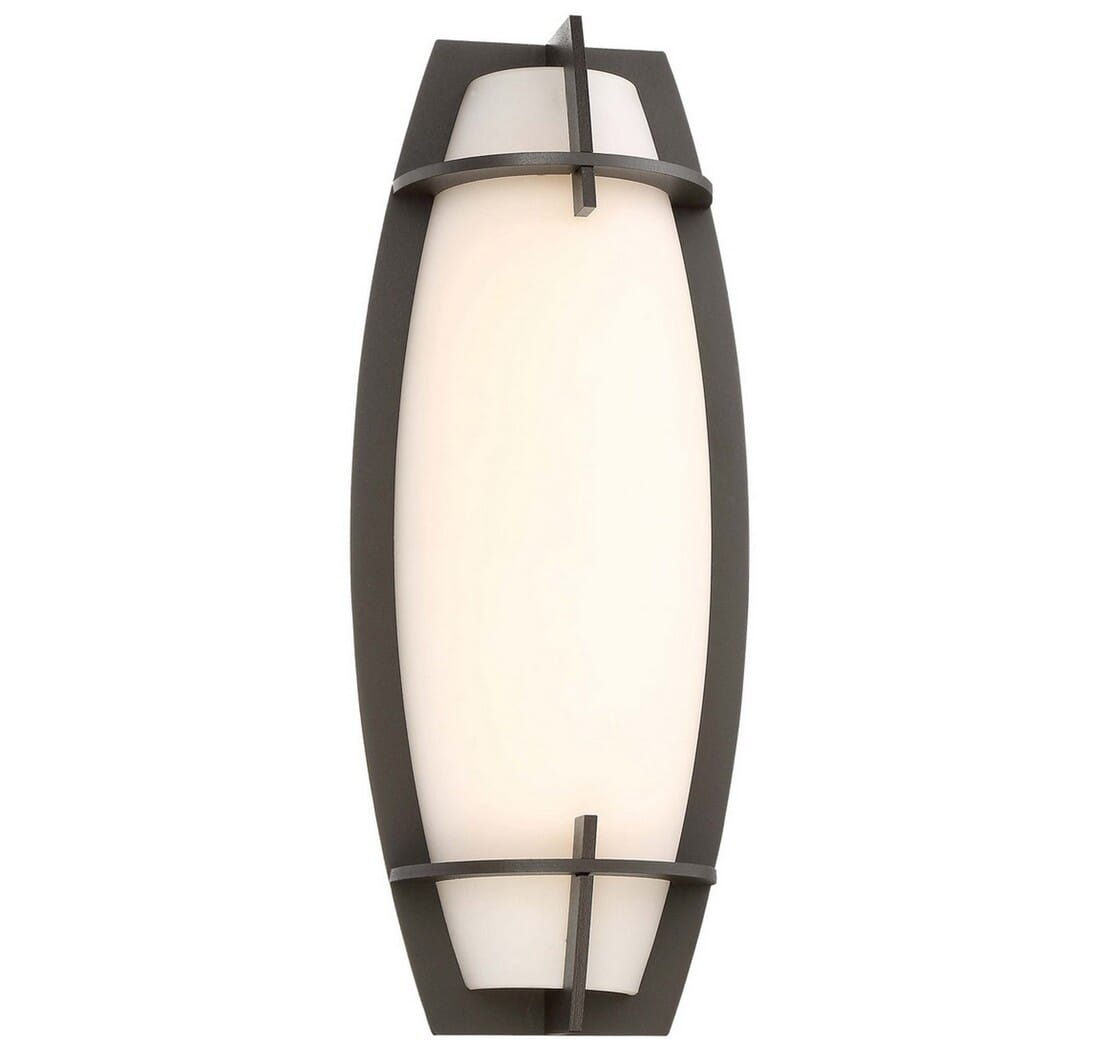 George Kovacs Morida 16" Outdoor Wall Light in Pebble Bronze