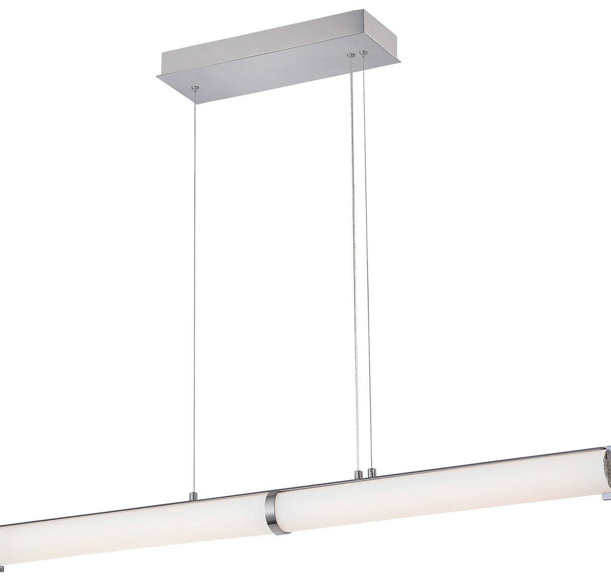 George Kovacs Tube 2-Light Linear Pendant Light in Brushed Nickel