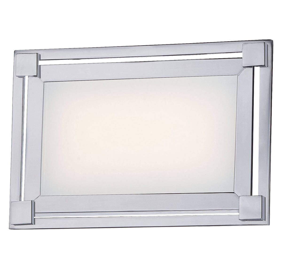 George Kovacs Framed 9" Bathroom Vanity Light in Chrome