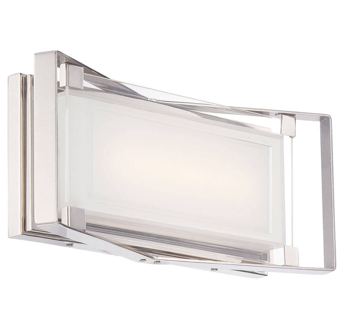 George Kovacs Crystal Clear 16" Bathroom Vanity Light in Polished Nickel