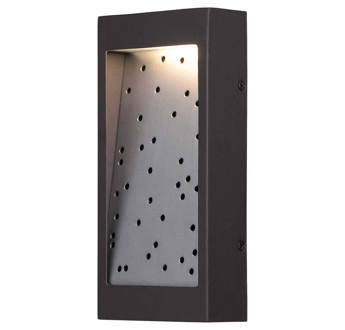 George Kovacs Pinball 10" Outdoor Wall Light in Oil Rubbed Bronze with Silver Dus