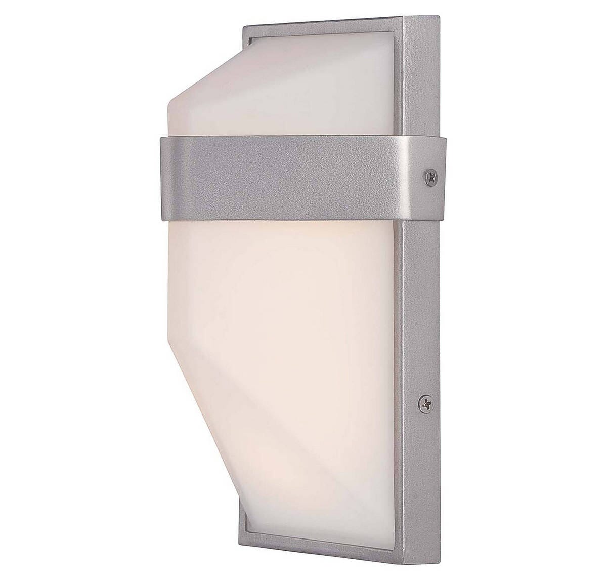 George Kovacs Wedge 9" Outdoor Wall Light in Silver Dust