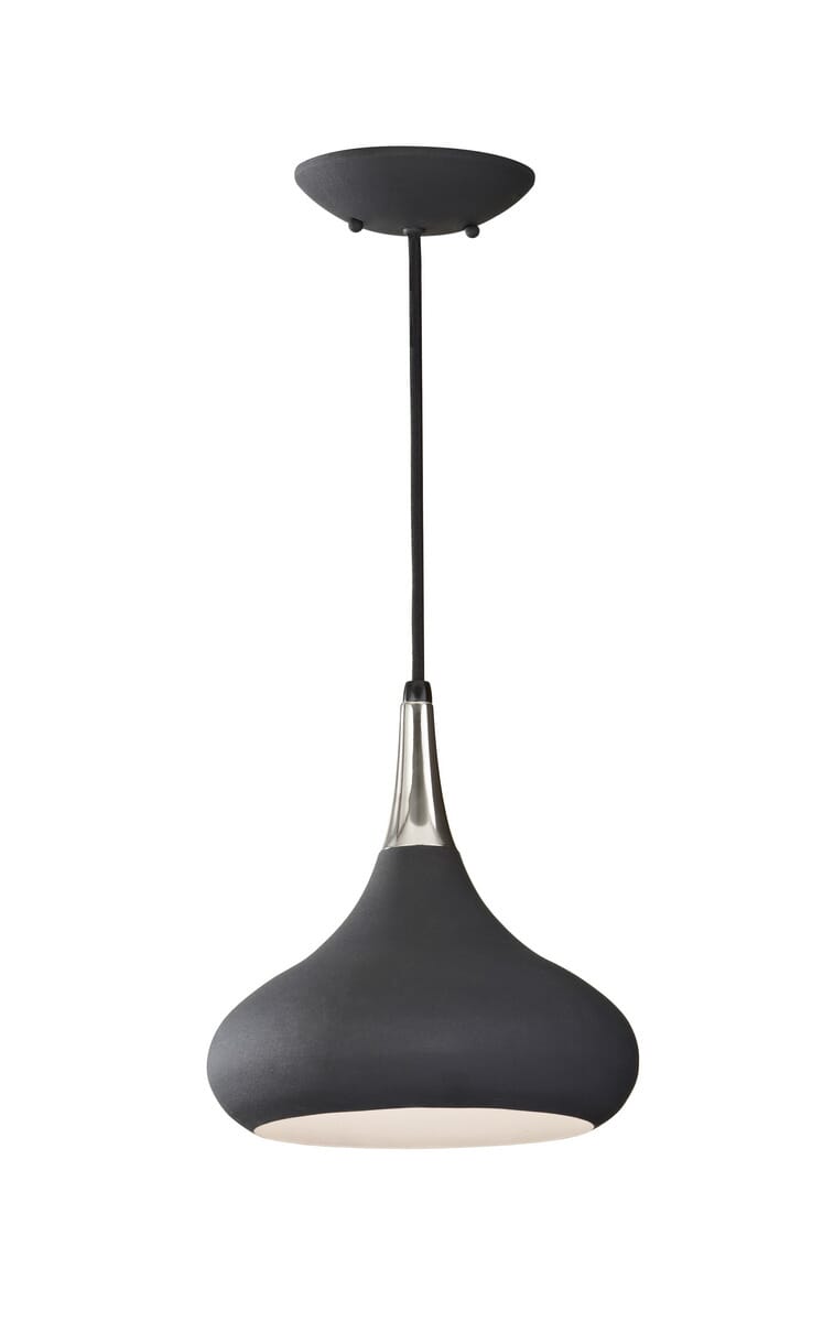 Feiss Belle 10" Mini Pendant in Black Finish