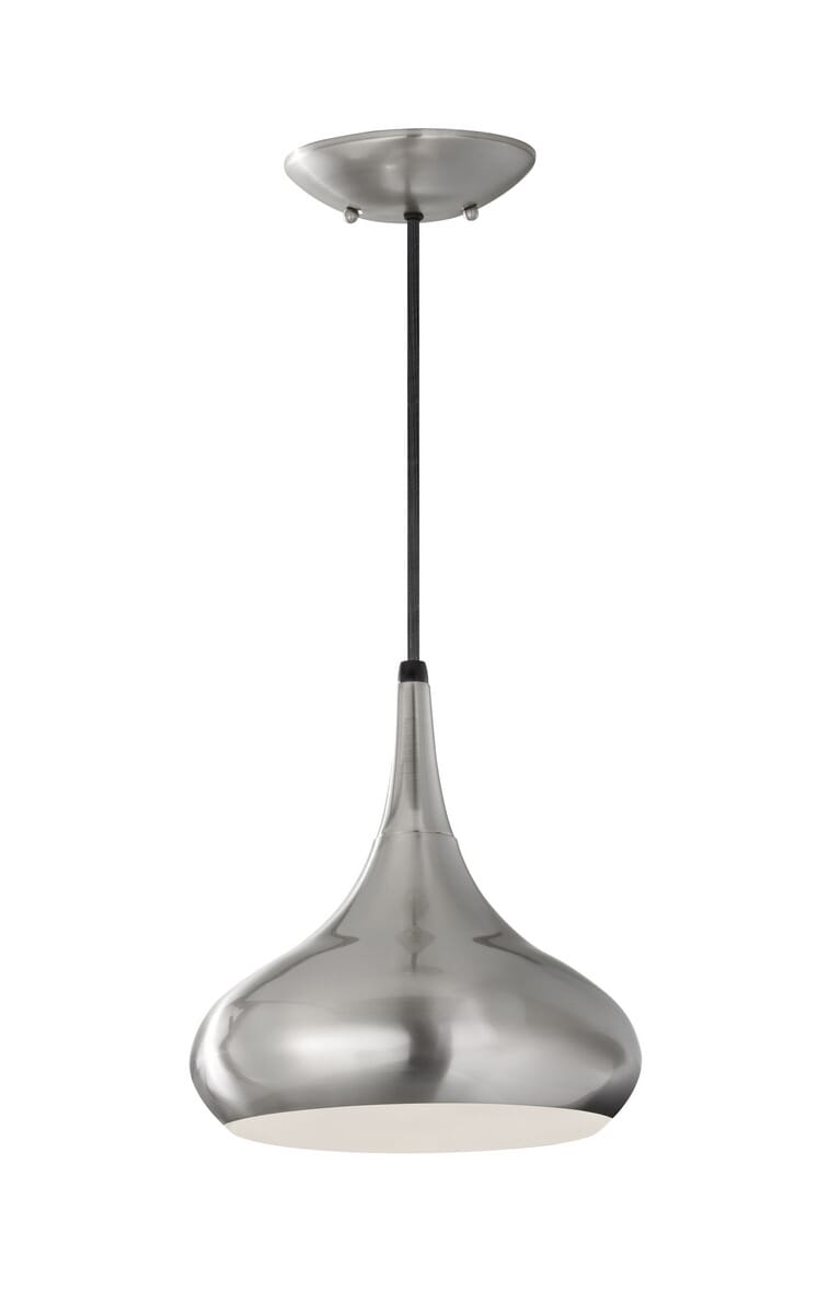 Feiss Belle 10" Mini Pendant in Brushed Steel