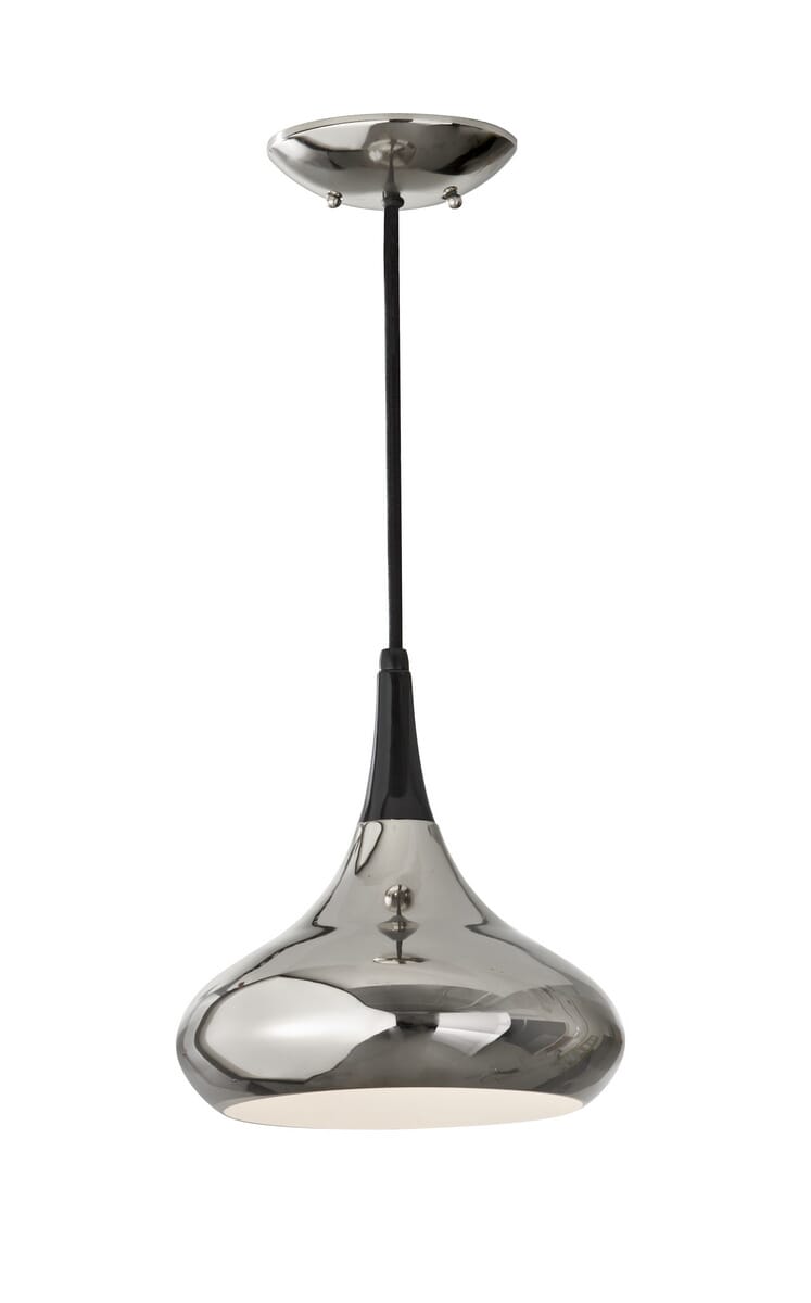 Feiss Belle 10" Mini Pendant in Polished Nickel