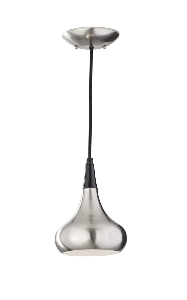 Feiss Belle 8" Mini Pendant in Brushed Steel