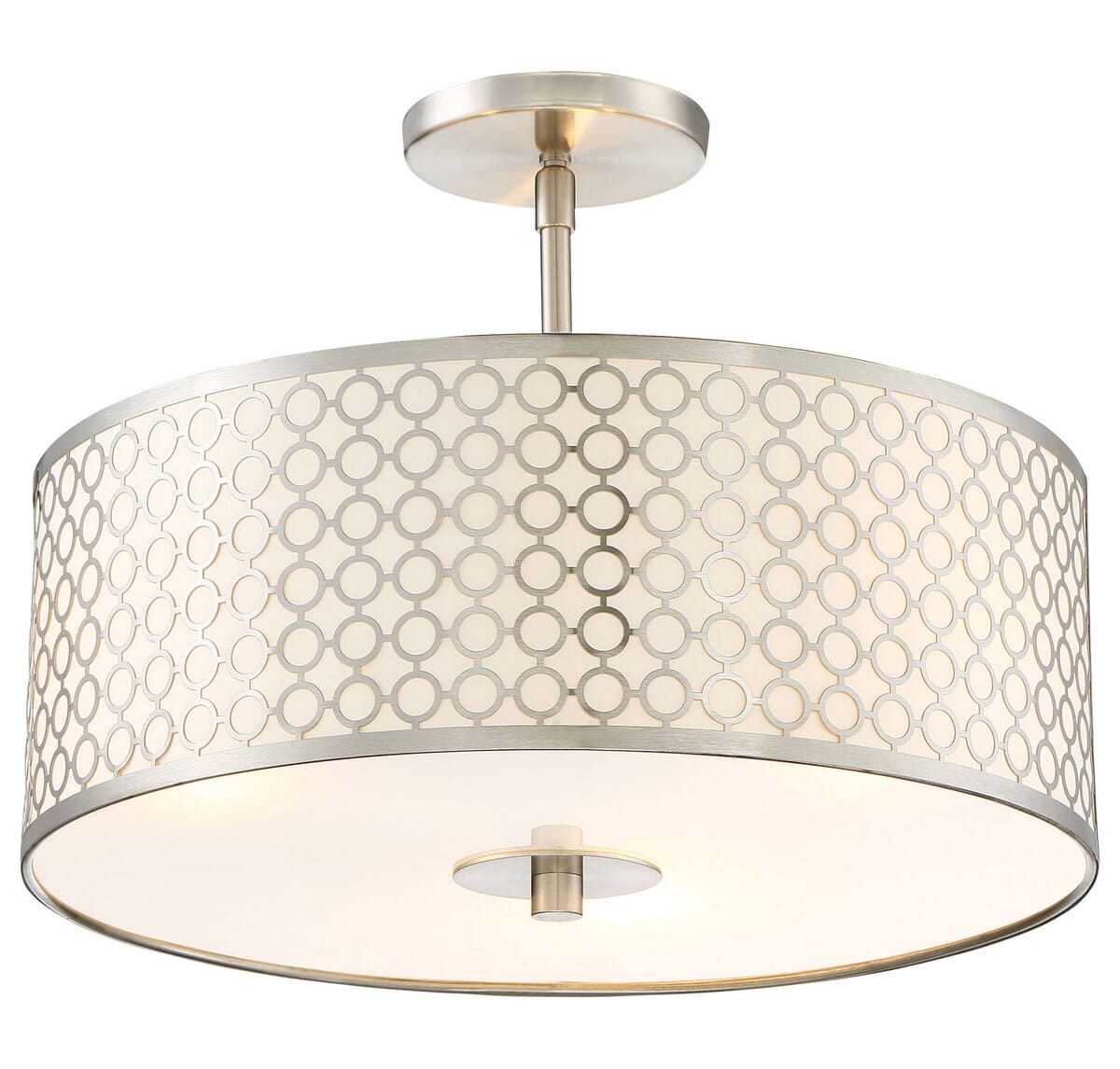 George Kovacs Dots 16" Semi-Flush Ceiling Light in Brushed Nickel