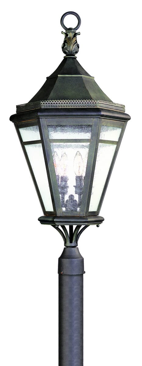 Troy Morgan Hill 4-Light 33" Outdoor Post Light in Natural Rust