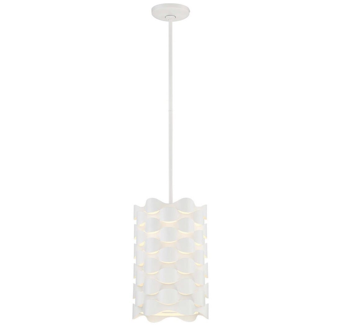 George Kovacs Coastal Current 9" Pendant Light in Sand White