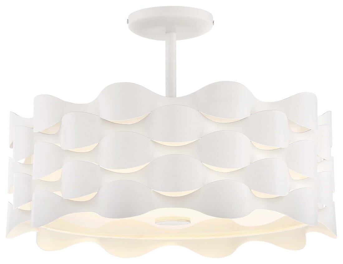 George Kovacs Coastal Current Ceiling Light in Sand White