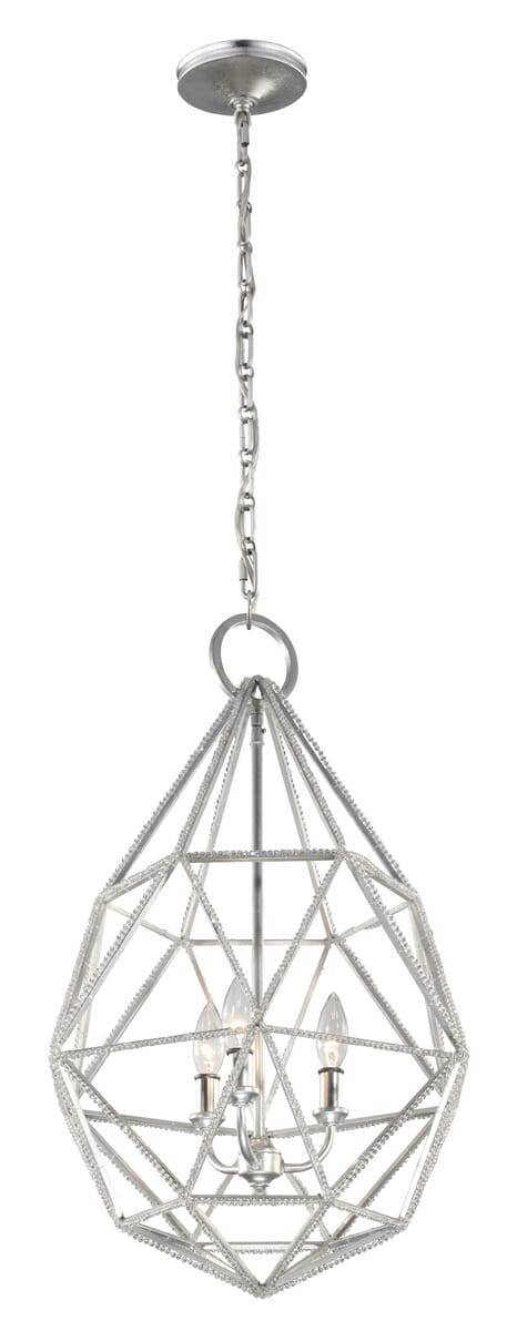 Feiss Marquise 3-Light Silver Pendant