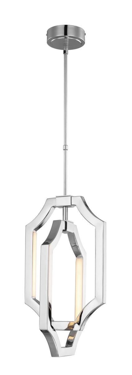 Feiss Audrie 4-Light LED Polished Nickel Pendant