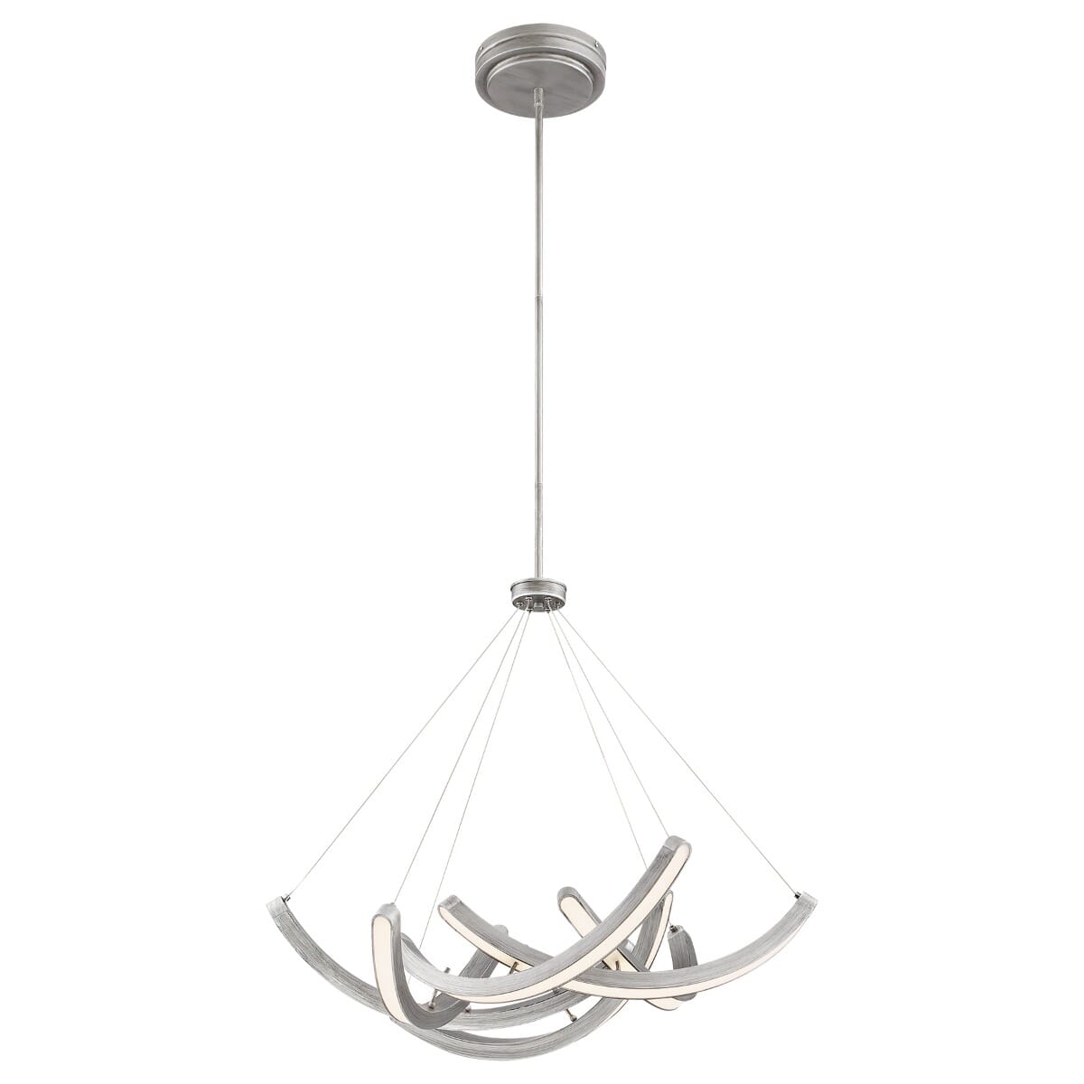 George Kovacs Swing Time 30" Pendant Light in Brushed Silver