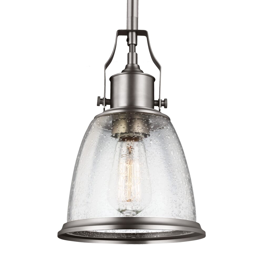 Feiss Hobson Mini Pendant in Satin Nickel