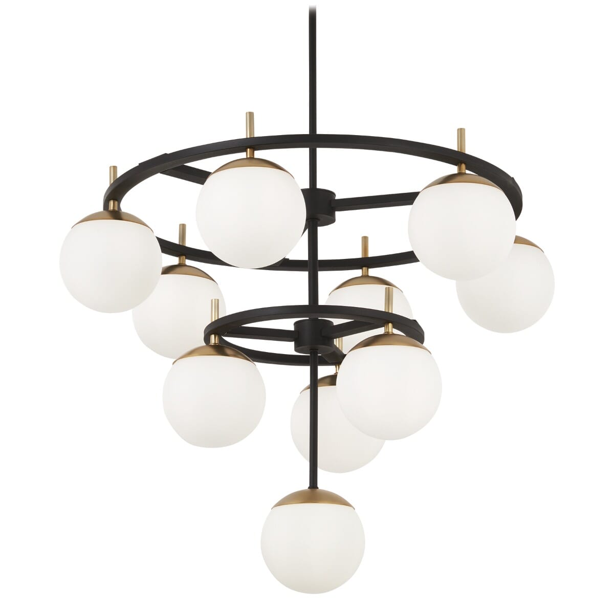 George Kovacs Alluria 10-Light 30" Chandelier in Weathered Black