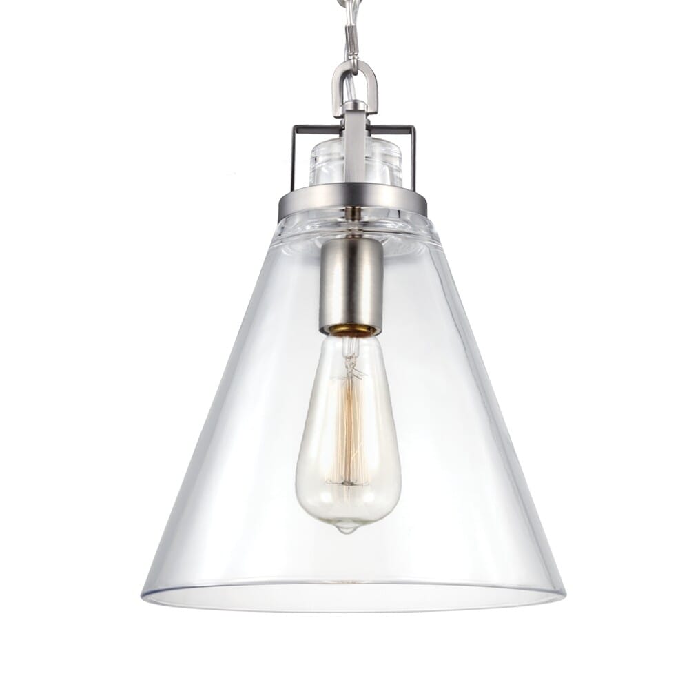 Feiss Frontage 10" Pendant in Satin Nickel