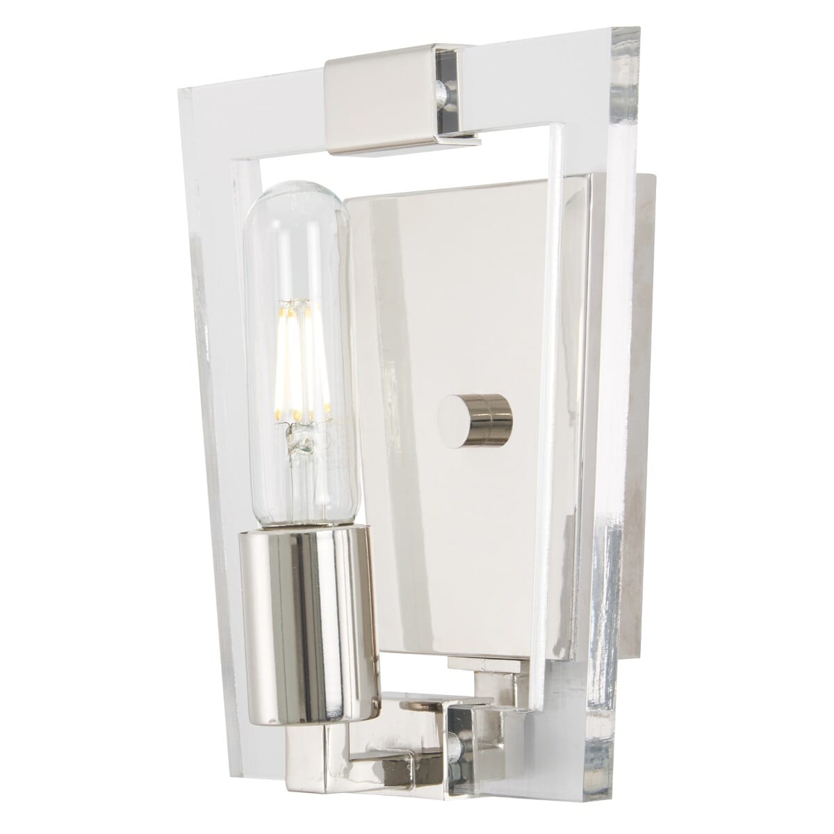 George Kovacs Crystal Chrome 8" Bathroom Vanity Light in Polished Nickel