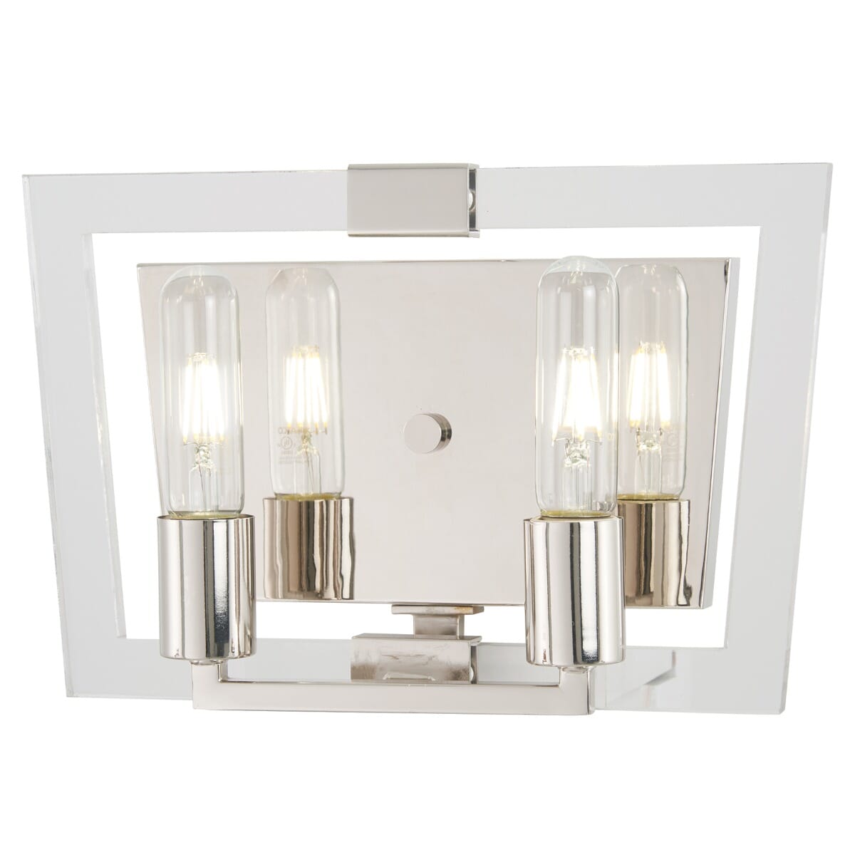 George Kovacs Crystal Chrome 2-Light 13" Bathroom Vanity Light in Polished Nickel